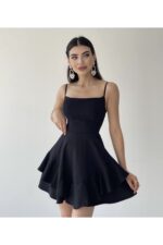 Prenses Model Askılı Kırmızı Elbise - Kırmızı - Görsel 5