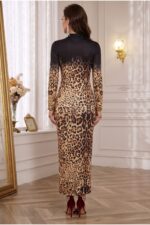Leopar Desenli Maxi Elbise - Leopar - Görsel 2