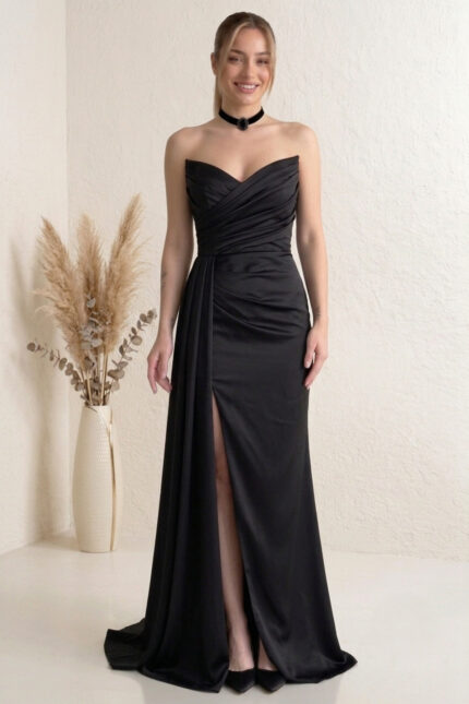 Elbise Kadın Siyah Abiye – Siyah - Alfudo Moda