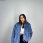 İçi Astarlı Premium Kürk Bebe Mavisi Mont - Bebe Mavisi