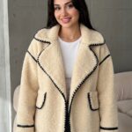 Valley Kadın Kruvaze Yaka Teddy Mont - Bej