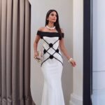 Eliza Çiçekli Abiye Beyaz Elbise - Beyaz