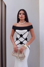 Eliza Çiçekli Abiye Beyaz Elbise - Beyaz - Görsel 2